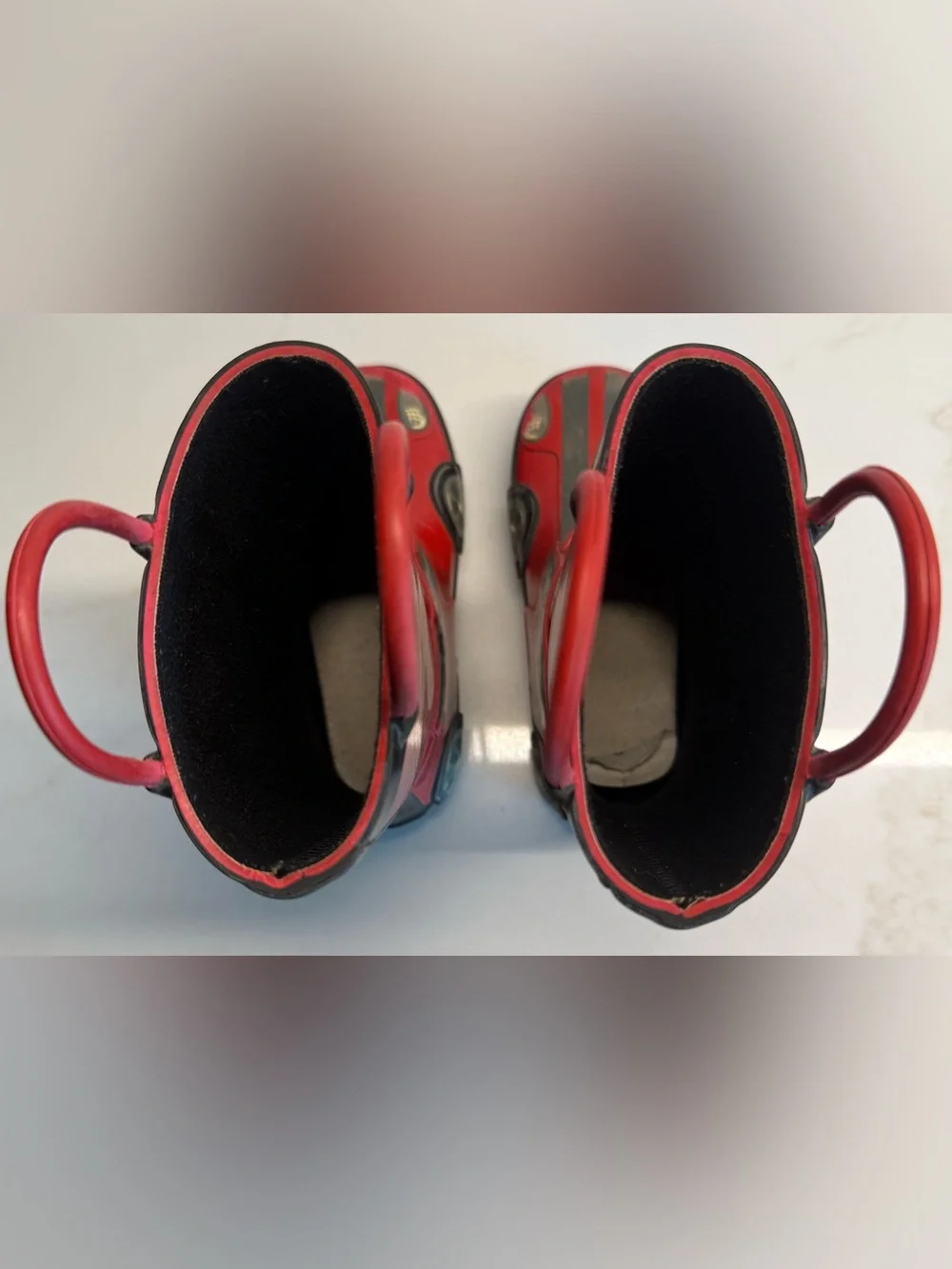 Cat & Jack Red Race Car Rain Boots Toddler Size 7 Waterproof